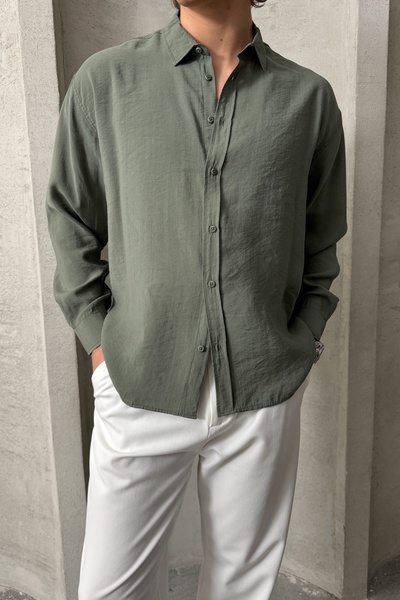 HYMAN Ανδρικό πουκάμισο Oversize Modal