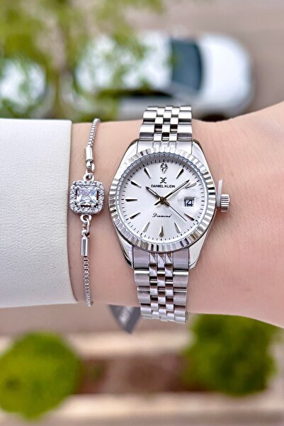 Daniel Klein Silver Renk 24 Ay Garantili 28 Mm Kadın Kol Saati Ve Bileklik