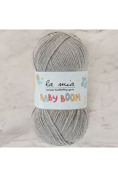 LA MİA YARNS La Mia Baby Boom Grey Πλεκτό Σχοινί - 1000 - 34117