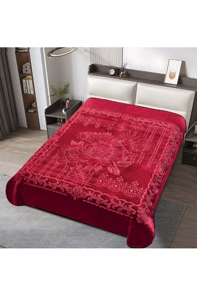 smart home Luxury Winter Blanket for Two People - Soft, Patterned, Two-Layer Blanket - Weight 4 kg - Size 200 x 230 cm