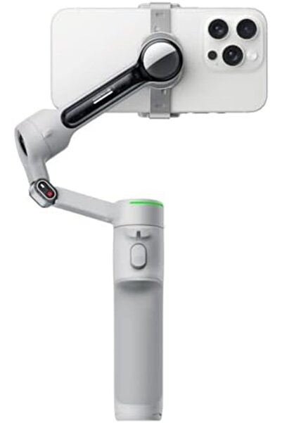 Insta360 Flow 2 Pro Grey - مثبت هاتف ذكي قابل للطي، مع خاصية التتبع متعدد الأشخاص و360 درجة، وخاصية Tri-Sense المدمجة