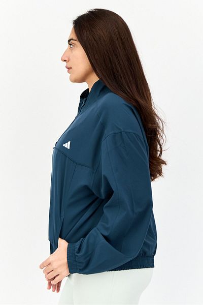 adidas Women Sportswear Fit Long Sleeves Running Truck Jacket, Teal Green