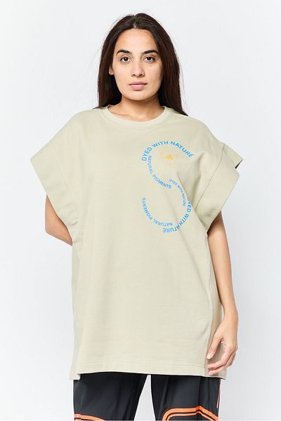 adidas By Stella Mccartney Women Sportswear Fit Cap Sleeves Outdoor Top, Beige