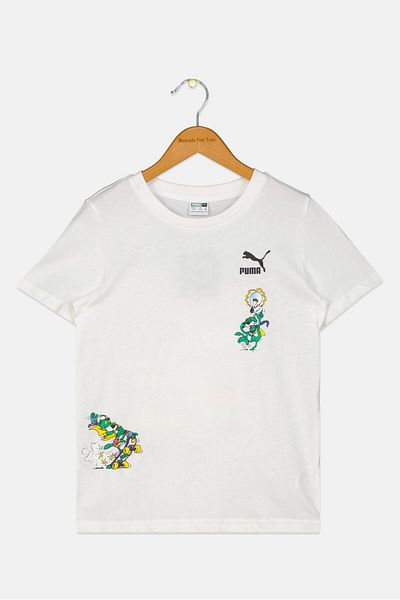 Puma Kids Boy Sportwear Fit Short Sleeves Training T-Shirt, White