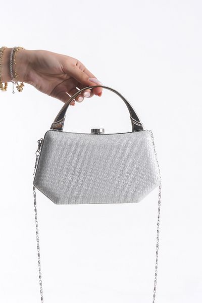 GUİZA Evening Dress Bag Special Design Case Crystal Stone Chain and Armlet Evening Dress Bag