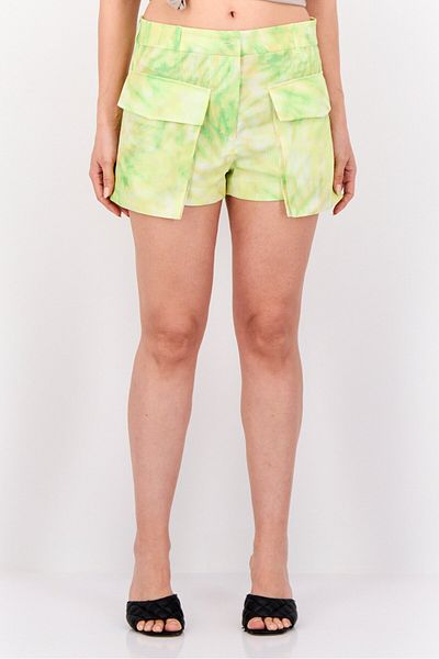 Esprit Women Tie Dye Cargo Shorts, Multicolor