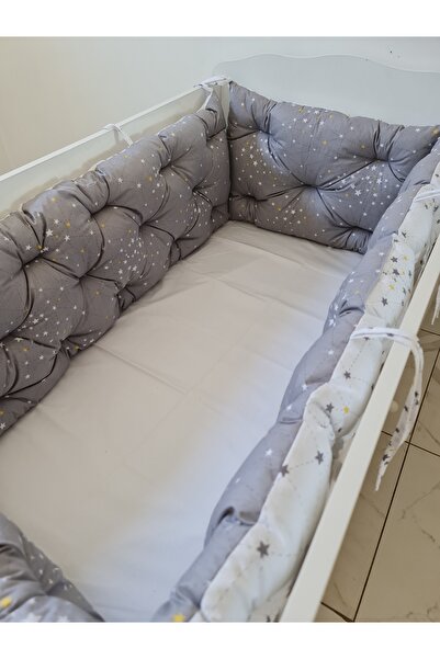 yasetex tasarım حماية جانبية للسرير مقاس 60 × 100 - ارتفاع 40 سم - قماش قطن 100% - مضاد للحساسية - قابل للغسل