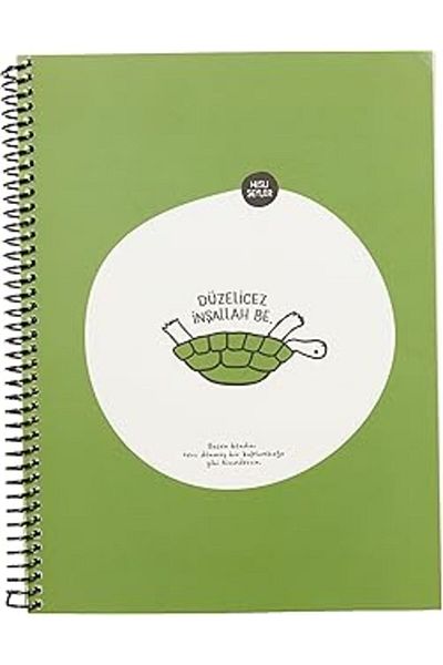NETWORK ART Hisli Şeyler 80 Sheets Checkered Light Paper Sticker Notebook, We Will Fix It, 18.5X25Cm