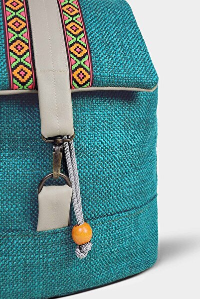 Ayşe Teyze'nin Çantaları Turquoise Women's Large Size Backpack