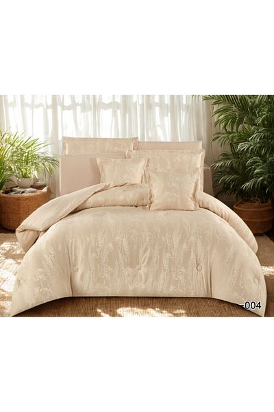 smart home Bridal Jacquard Duvet Set for Two People, Reversible System, 8-Piece Bedspread, 100% Microfiber, Duvet Size 260 x 240 cm