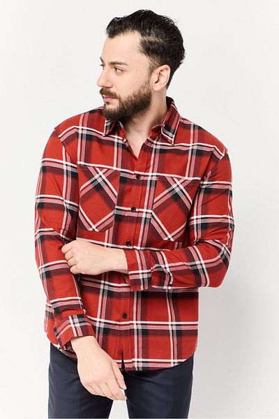 Selected Homme Men Regular Fit Long Sleeves Plaid Drop Shoulder Casual Shirt, Multicolor
