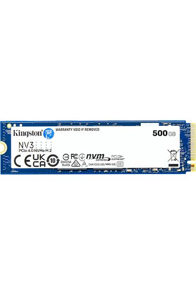Kingston قرص SSD داخلي Kingston NV3 مع PCIe 4.0 - سعة 500 جيجابايت، M.2 2280