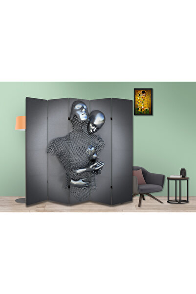 dbsanat İnsan Temalı Özel Tasarım Paravan Room Divider 180 x 200 cm