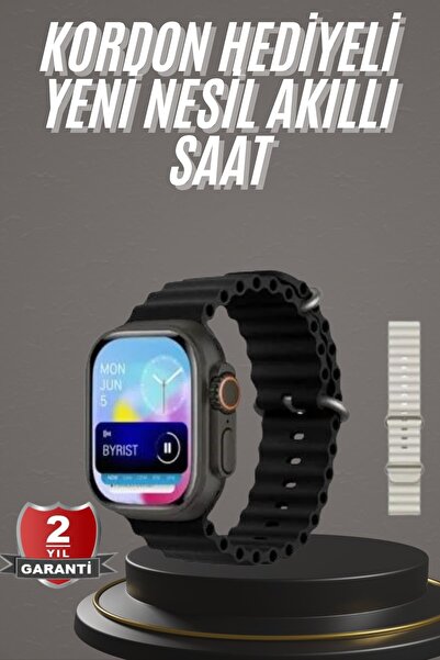 UCUZTEKNO 2025 Model Akıllı Saat Çift Kordon Ios Ve Android Arama Cevaplama S...