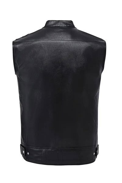 NYC GİYİM TEKSTİL Biker Cooper Slimfit Genuine Sheepskin Vest Medium Thick