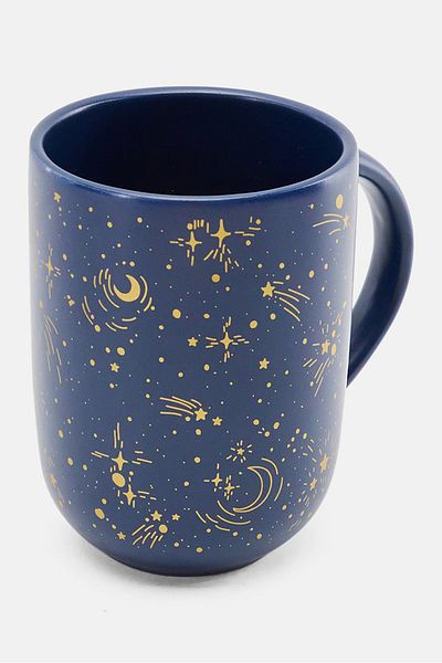 Mrkt Finds All Over Print Celestial Organic Mug 350 Ml, Navy Combo