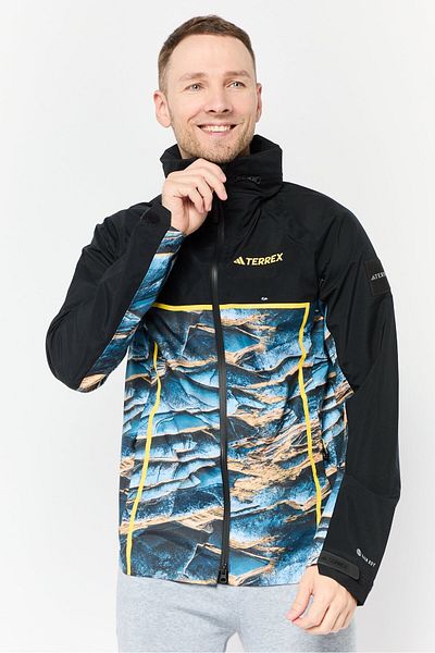 adidas Terrex x National Geographic Men Sportswear Fit Terrex Outdoor Jacket, Black