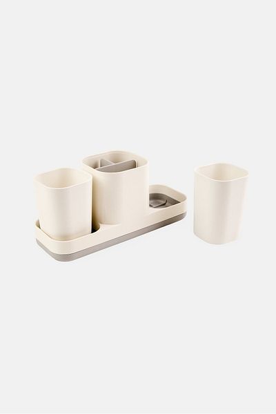 NANETTE LEPORE Toothbrush Holder, Beige