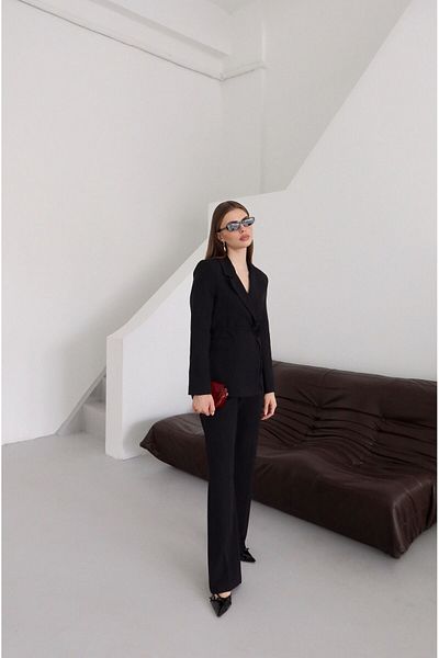 MYGİYİMİSTANBUL Waist-Tied Blazer Jacket Trousers Set