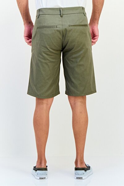 DeFacto Men Plain Chino Shorts, Olive