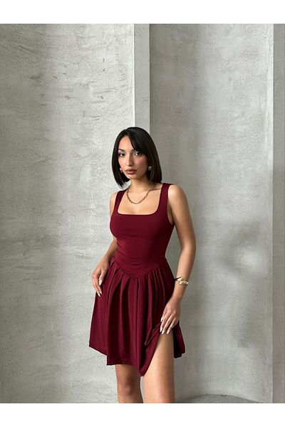 Brood Sandy Strap Square Neck Skirt Ruffle Mini Summer Dress