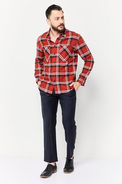 Selected Homme Men Regular Fit Long Sleeves Plaid Drop Shoulder Casual Shirt, Multicolor