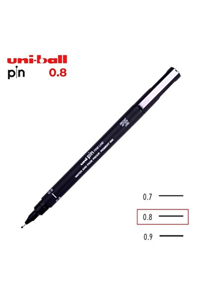 Uni Uniball Pin Akrilik Uçlu Teknik Çizim Kalemi 0.8mm