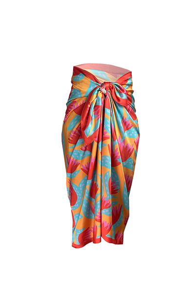 OVELIA İSTANBUL Cunda Charm Satin Pareo 95*145cm