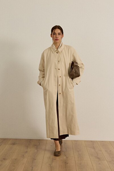 Beju be Gabardin pamuklu trençkot