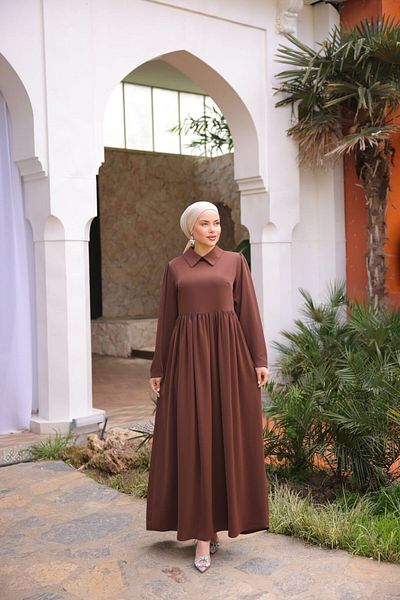 Nissra Ankanoor Collared Cape Dress Anka 255084