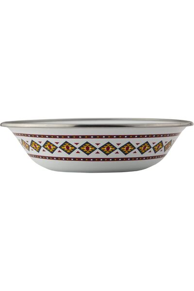 Generic Al Saif Enamelware Zina Design Salad Bowl Size: 8 cm, Color: Multi-co...