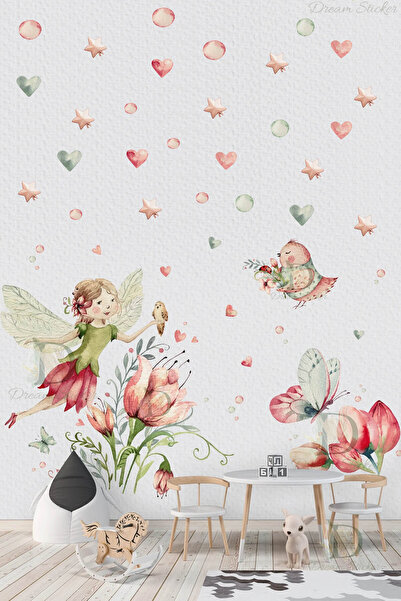 KT Decor Set de autocolante de perete pentru camera copiilor în culori pastel...