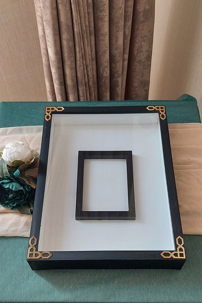Verda Çerçeve 30x40 Cm Rose Storage Memory Frame with Photo Section-6 Cm Memory Frame Rose Box