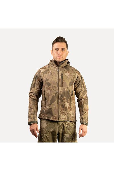 Wolftrap Tactical معطف سوفتشيل بنمط التمويه العسكري من Wolftrap 4516 معطف مقاوم للرياح المائية