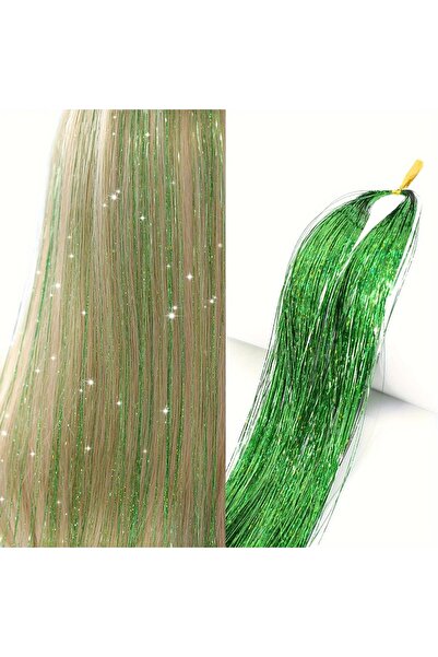 Mina Peruk Hair Tinsel Saç Simi - Ht13 / Koyu Yeşil