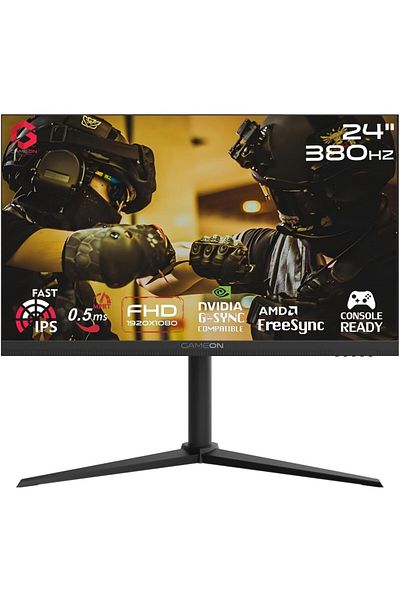 GAMEON GOMP24FHD380IPS 24 Inch Flat Gaming Monitor, FHD 1080p, IPS Panel, 380Hz OC, 0.5ms, HDMI 2.1, Black