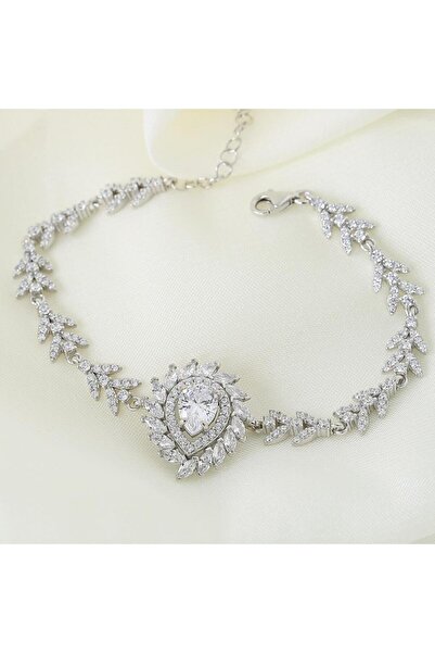 Mia Vento Effective Diamond Işıltılı Markiz Serenatı Gümüş Bileklik