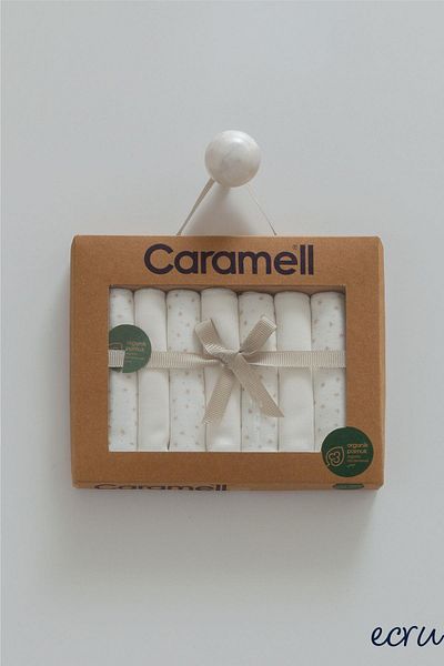 Caramell Little Emu Basic 7-Pack Baby Combed Cotton Mouth Wipes