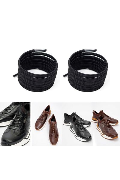 AiryFooT Thick Elastic Shoelaces 100 cm (Black)