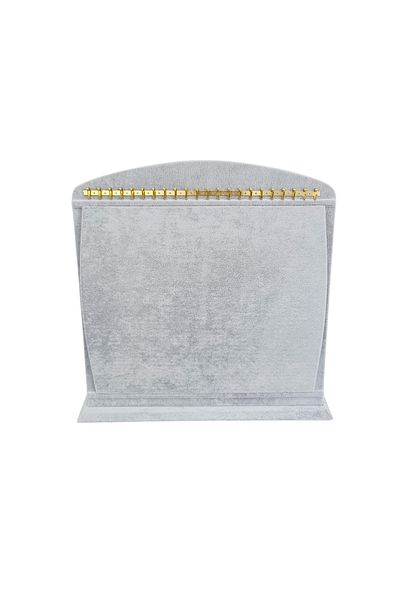 ÖZER KUTU Curved Bracelet * Rosary Stand (22 Metal Hangers) Gray (26 X26 cm)