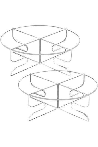 Generic 2 Pcs Acrylic Cupcake Stand, 11.8" Round Cake Holder for Party, Wedding, Bakery Display