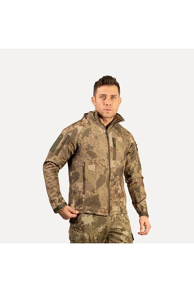 Wolftrap Tactical معطف سوفتشيل بنمط التمويه العسكري من Wolftrap 4516 معطف مقاوم للرياح المائية