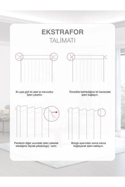 SamLive Kadife Dokulu Açık Gri Ekstrafor Büzgülü Yüksek Kalite Fon Perde Tek Kanat
