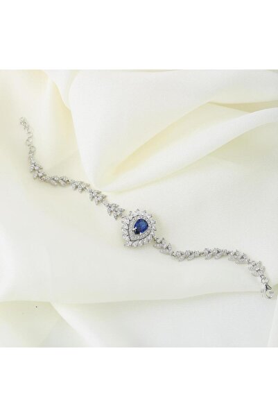 Mia Vento Effective Diamond Sentetik Sentetik Safir Markiz Serenatı Gümüş Bileklik
