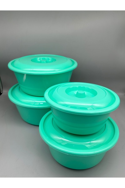 Tuba 4-Piece Covered Basin Set Badya 1St Quality Food Safe