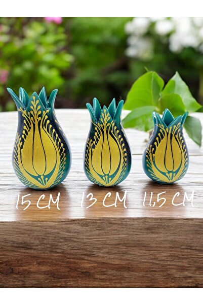 sharp&art 3'LÜ %100 EL İŞLEMESİ,DEKORATİF NAR ve LALE TAKIMLARI,EV DEKORASYON...