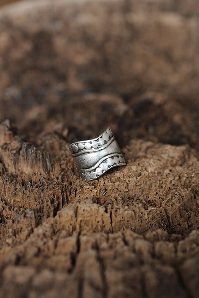 Clariss Adjustable Patterned Men's Ring