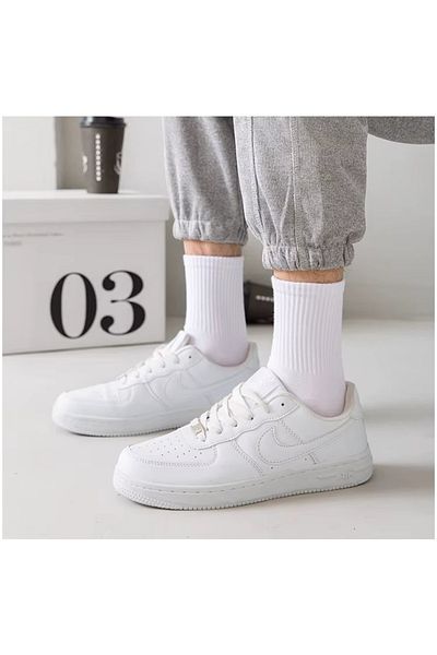 delis Set of 5 Pairs of Socks for Men, Ss054, White/Black, Universal Size
