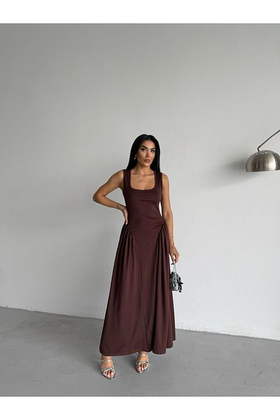 Ekim Store Rochie cu fustă cu balon cu bretele groase