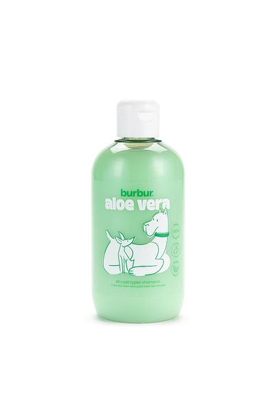 Burbur DOG AND CAT SHAMPOO. Burbur Aloe Vera All Coat Types Shampoo (400 ml). Made in Spain